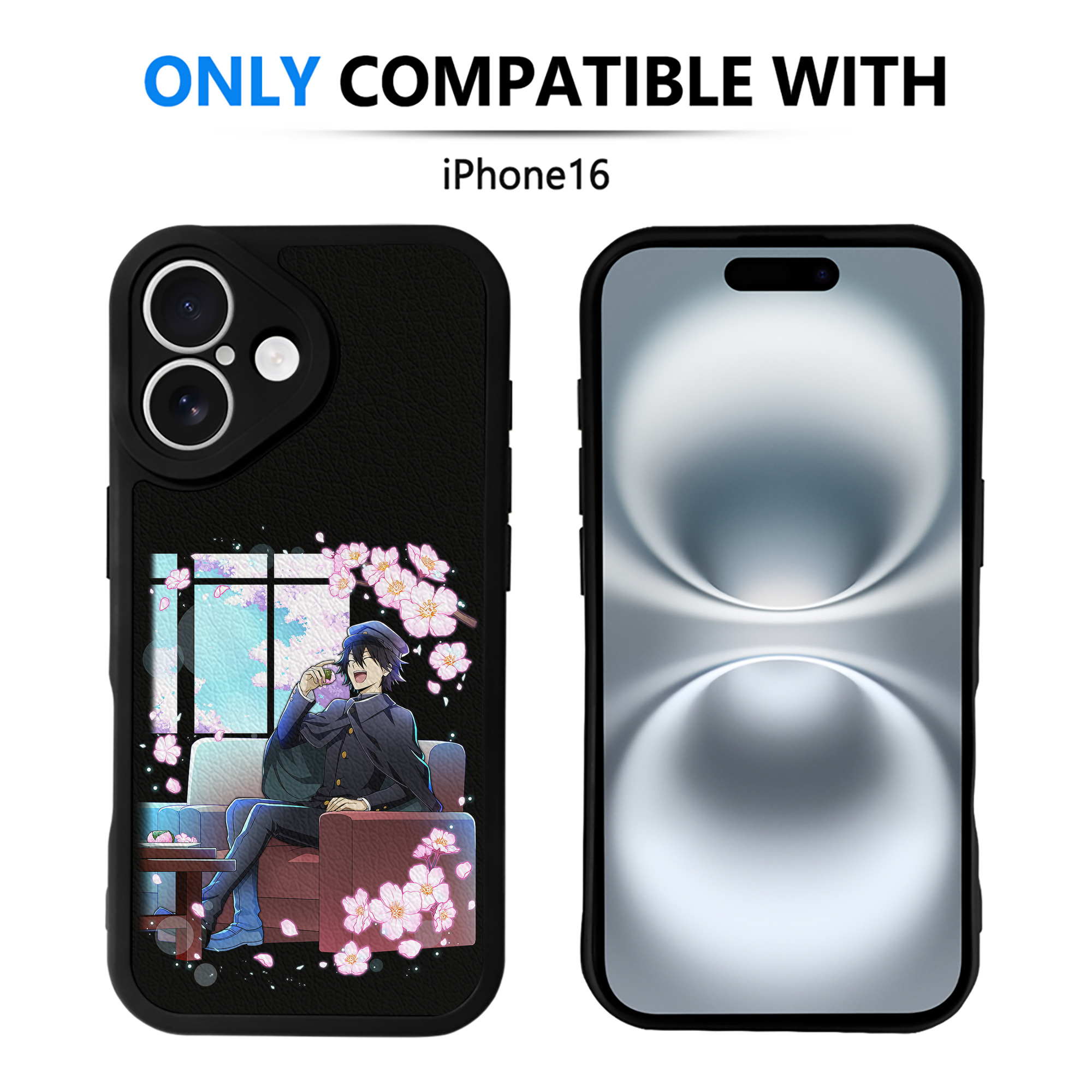 （画像用） 文豪ストレイドッグス Bungo Stray Dogs 【iPhone 16シリーズ対応】シリコンスマホケース（レザー調） 材質：シリコン
